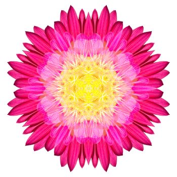 Flower mandala isolated on white background