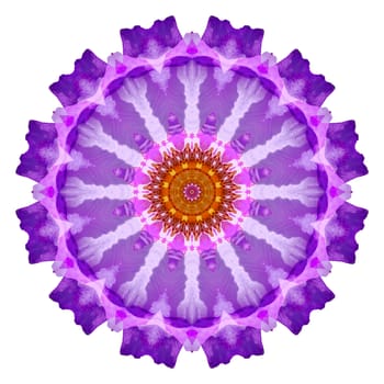 Flower mandala isolated on white background