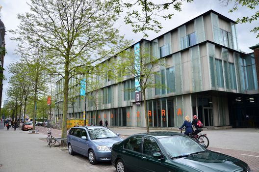 Rotterdam, Netherlands - May 9, 2015: People visit Museum Boijmans Van Beuningen in Rotterdam, Netherlands. on May 9, 2015. This Museum is one of the oldest museums in the Netherlands.