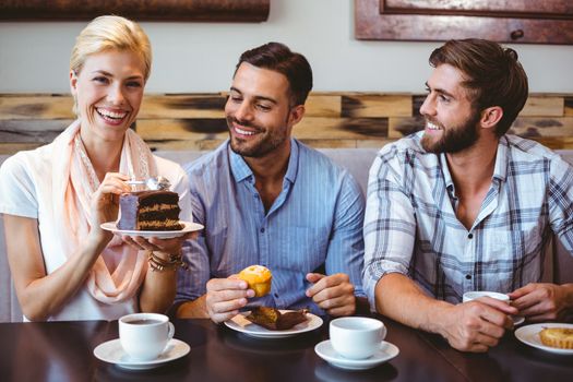 Friends hanging out in cafe