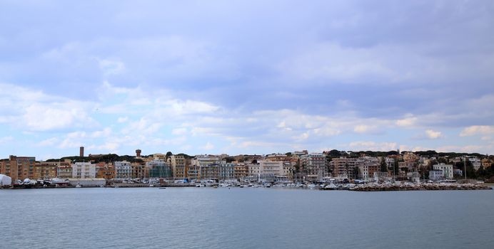 Panoramic view of Anzio and Nettuno old town, Italia