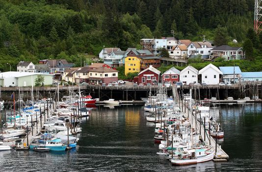 Quiet moorage in Ketchikan Alaska