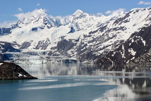 Beautiful scene of Glacier Bay Passage in Alaska