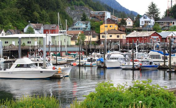 Quiet harbor in Ketchikan, Alaska