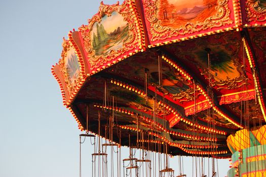 Carnival ride at amusement park