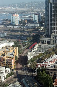 Aerial view of San Diego Downtown