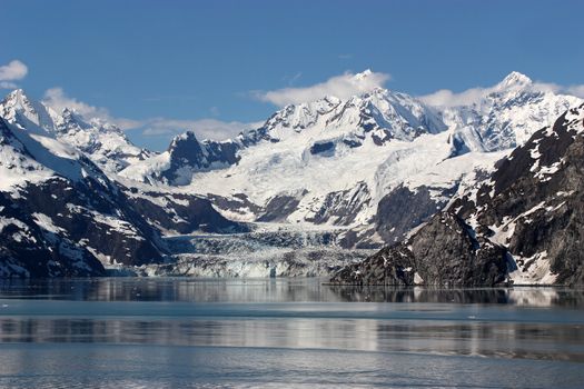 Beautiful scenic view of Glacier Bay in Alaska
