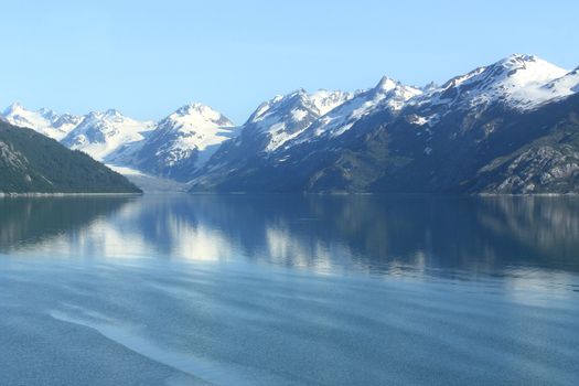 Beautiful peaceful water in Glacier Bay, Alaska