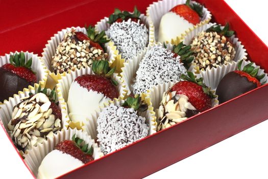 Box of chocolate covered strawberries