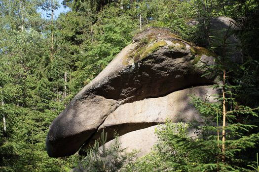 Large granitic rocks in the Fichtel Mountains in Southern Germany.