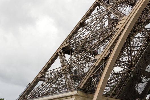 Eiffel Tower architecture detail, Paris, France