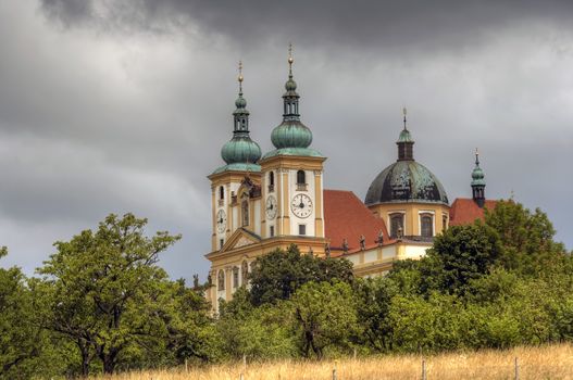 The Basilica Minor of the Visitation of the Virgin Mary on the Holy Hill near Olomouc city. Pilgrimage church (holy shrine). Built 1669-79. Architect - Giovanni Pietro Tencalla. In 1995 - visitation of pope John Paul II.
Czech republic, Europe.