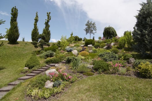 Shot of the ornamental garden