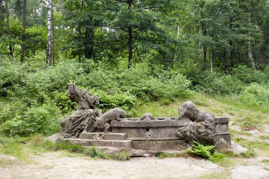 The Bethlehem of Braun or Kusk Forest Sculptures is a complex of Baroque statues and relieves carved by famous sculptor Matthias Bernard Braun directly in sandstone rocks in the forest near complex Kuks Hospital in Northern Bohemia, Czech Republic. Part of the sculptures in the New Forest is ranked the best works of Czech Baroque sculpture. Since 2002, the area is protected as a National Historic Landmark and were listed in the 2000 World Monuments Watch by the World Monuments Fund.