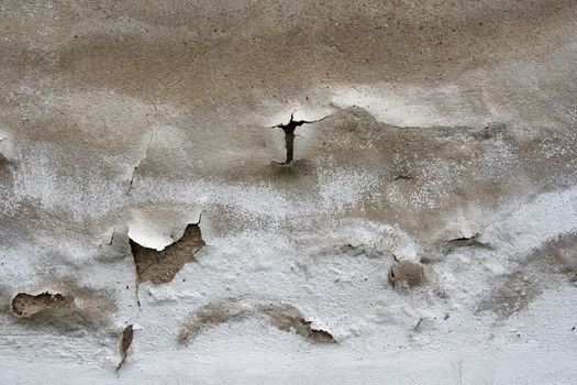 Abstract detail of the plaster bulges -  blistering