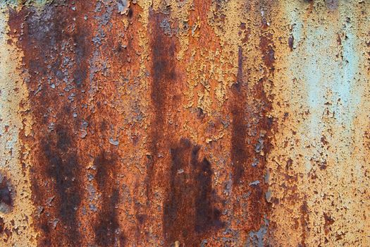 Detail of the old rusty metal - flaky paint