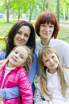 Photo of group beautiful people in summer