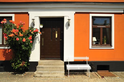 Cityscape of Ystad, city founded in 11th century.