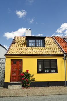 Cityscape of Ystad, city founded in 11th century.