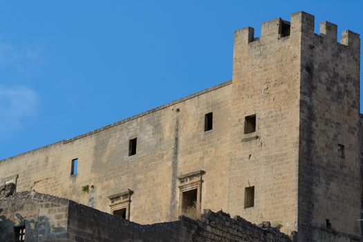 facade of an old castle in Italy