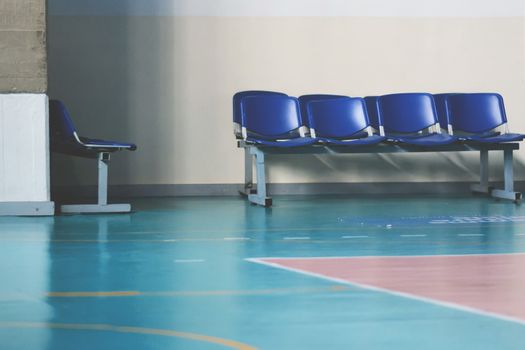 empty chairs sports hall