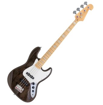 Brown Electric Bass Guitar Isolated on White Background