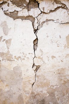   a building wall which started collapsing gradually. old building.