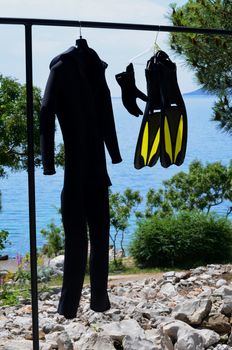 clothing from diving