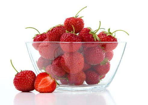 Fresh sweet strawberry isolated on white