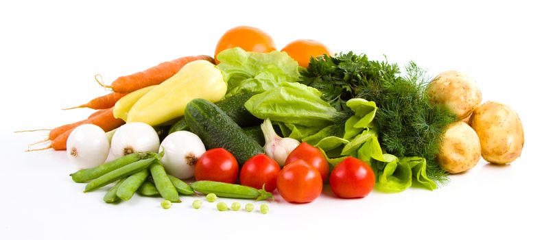 Garden vegetable isolated on a white background