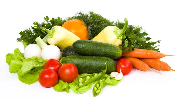 Garden vegetable isolated on a white background