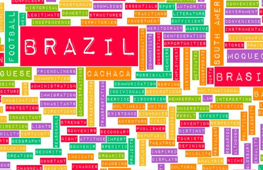 Brazil as a Country Abstract Art Concept