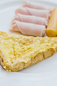 Big set of american breakfast, cuisine