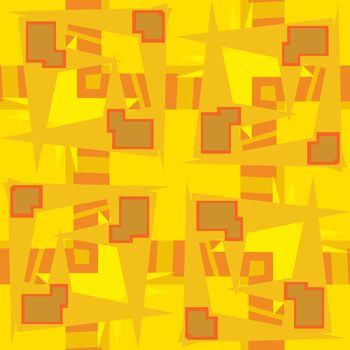 Abstract yellow rectangular shapes and lines in repeating pattern