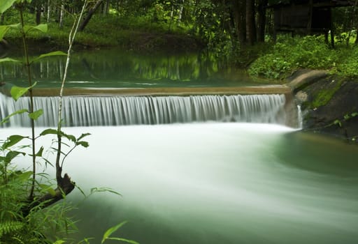 Deep forest Waterfall, Beautiful nature in Thailand