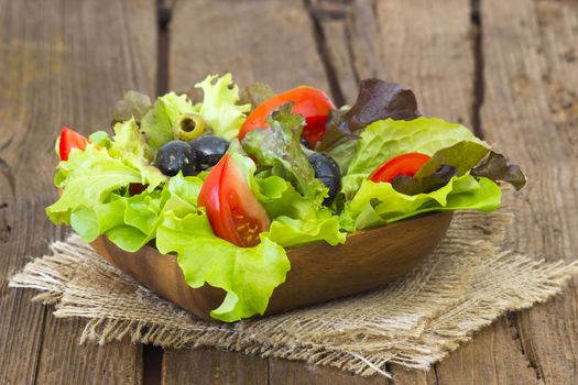 fresh salad in a bowl