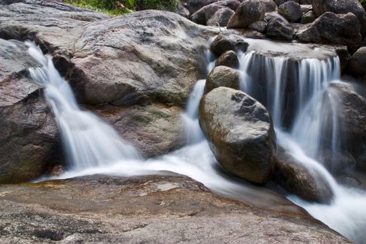 Deep forest Waterfall, Beautiful nature in Thailand