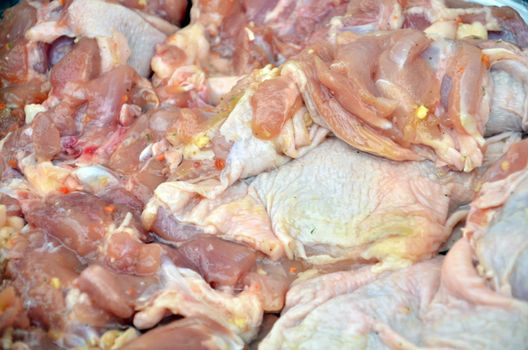 Picture of a Chicken on a grill. Food concept