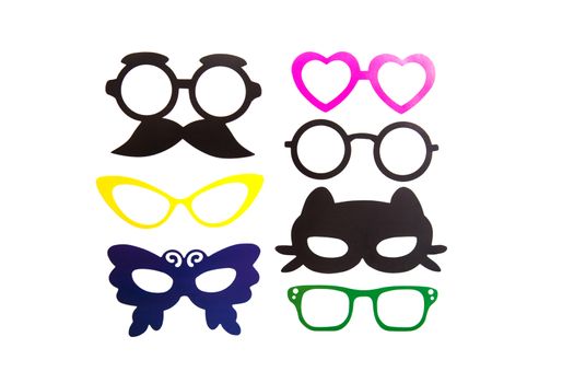 Photobooth Birthday and Party Set - glasses, hats, crowns, masks, lips, mustaches.