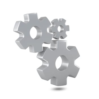 Gears on white background.