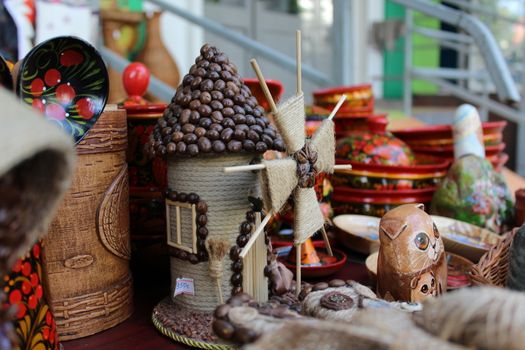 Handmade products in national style put on sale