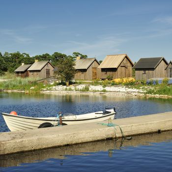 Old fishing village in the Baltic sea
