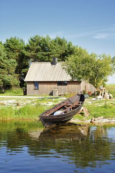 Old fishing village in the Baltic sea