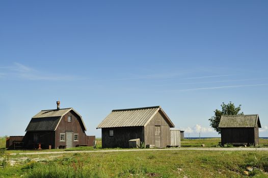 Old fishing village in the Baltic sea