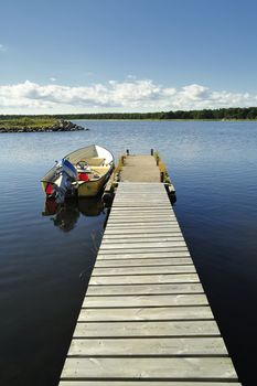 Small fisherboat on a pier, Gotland