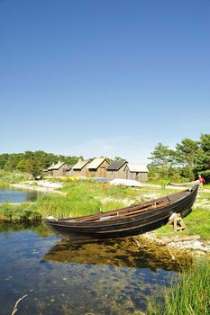 Old fishing village in the Baltic sea
