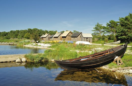 Old fishing village in the Baltic sea