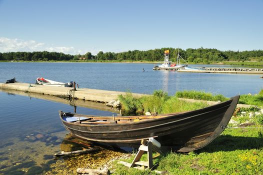 Old fishing village in the Baltic sea