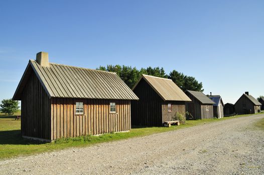 Old fishing village in the Baltic sea