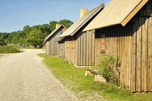 Old fishing village in the Baltic sea